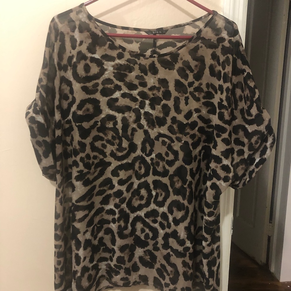 Animal print blouse